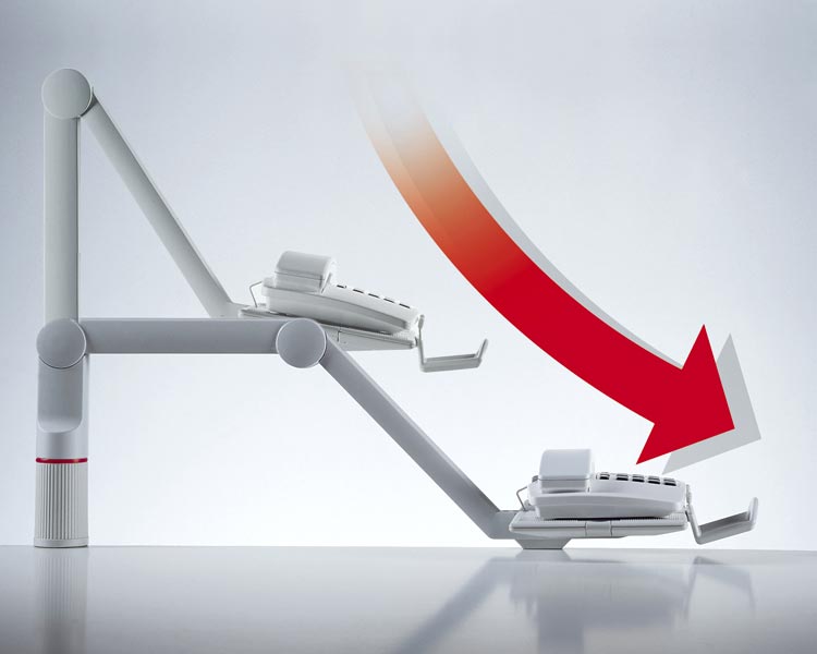 Novus TalkMaster Telefonhalterung lichtgrau, verstellbar Novus TalkMaster Telefonhalterung lichtgrau, verstellbar