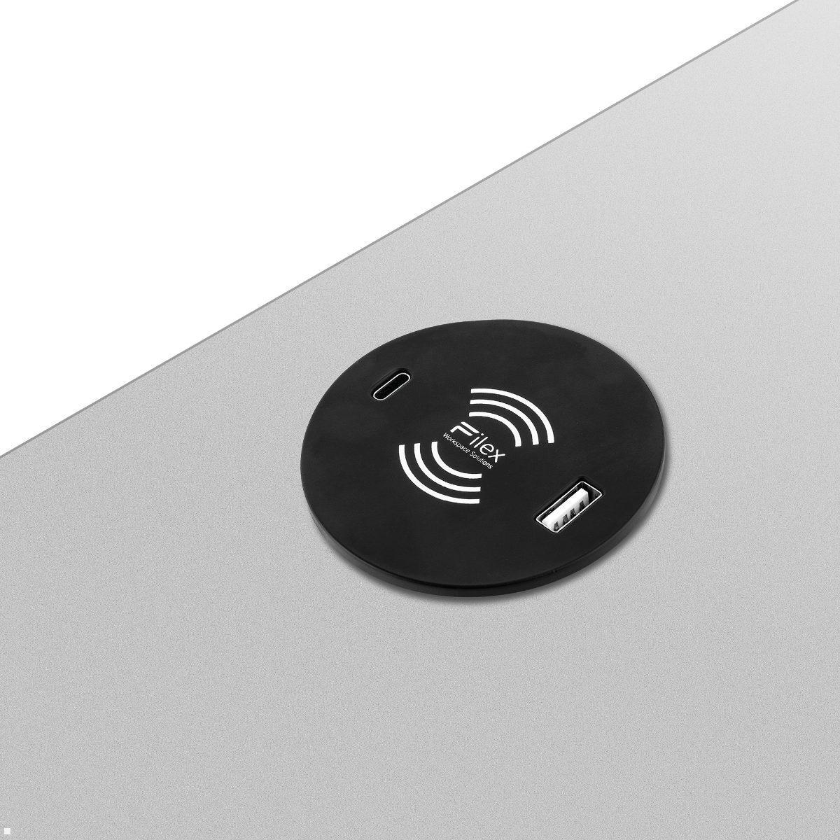 Fellowes Qi Power-Spot Wireless Charger mit USB-A und USB-C, Anwendungsbeispiel
