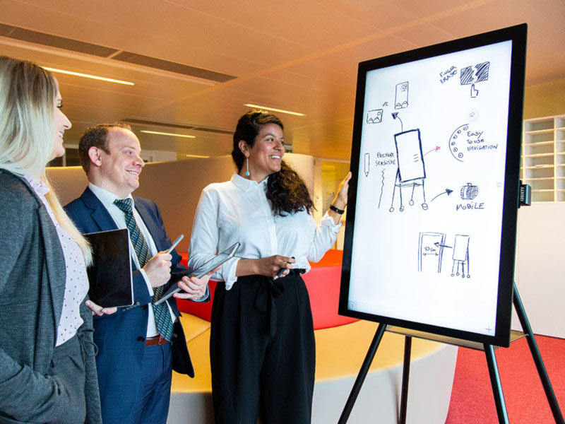 i3 Technologies digitales Flipchart Display i3SIXTY (VSV0005939) Meetingraum Anwendung