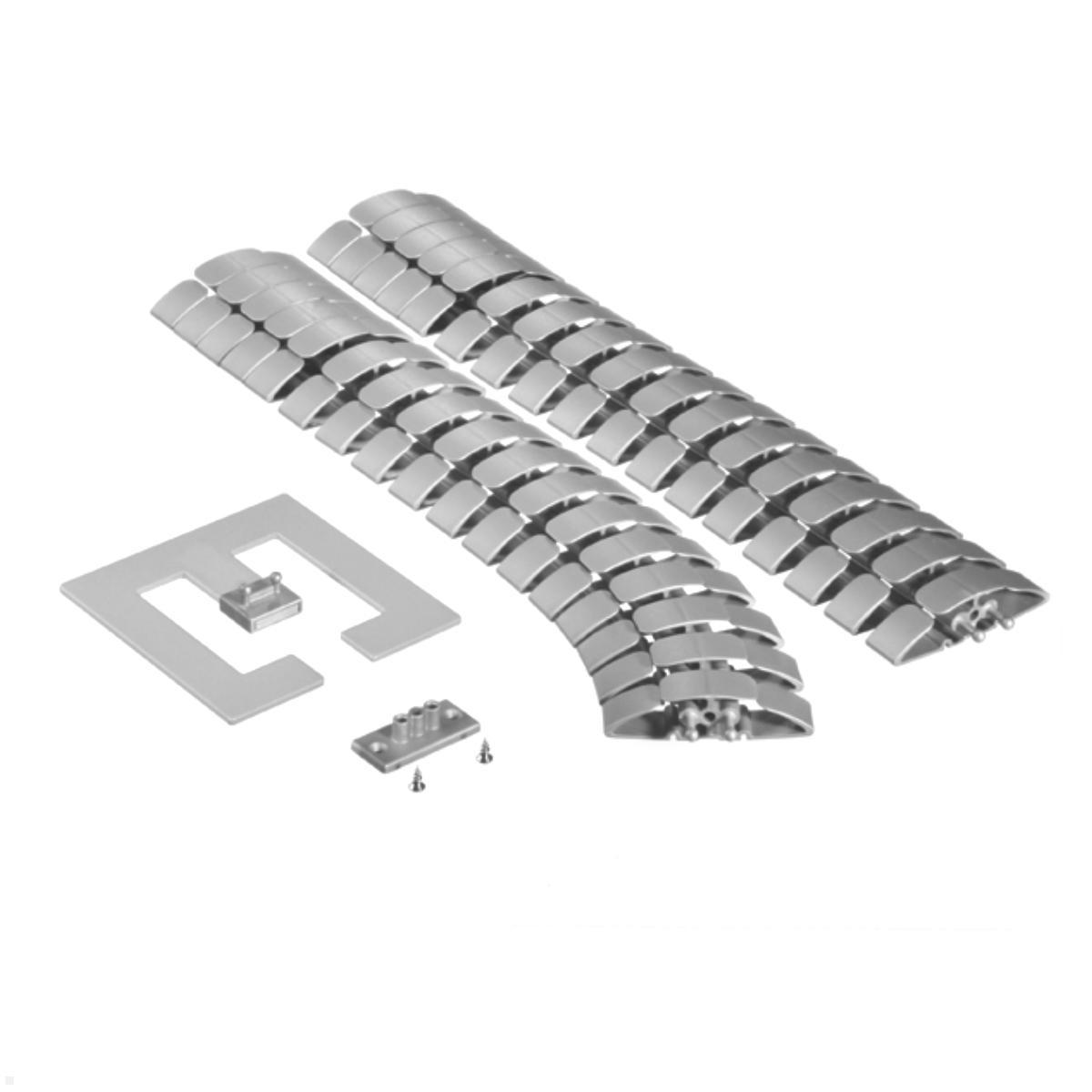 Kabelschlange für den Schreibtisch, TecLines, 75 cm, silber Kabelschlange für den Schreibtisch, TecLines, 75 cm, silber