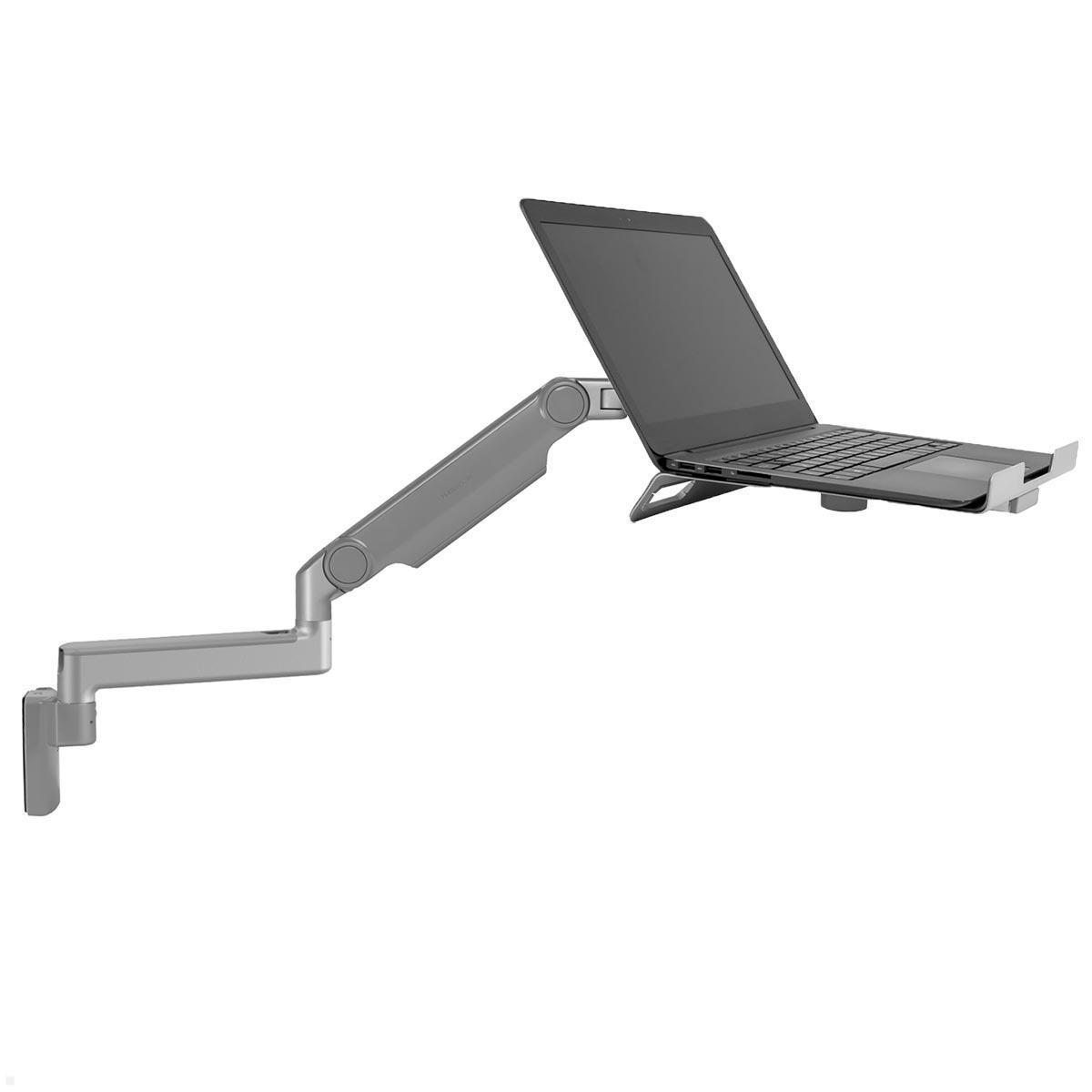 Humanscale M2.1 Laptop Wandhalterung mit Schwenkarm gerade, silber Humanscale M2.1 Laptop Wandhalterung mit Schwenkarm gerade, silber