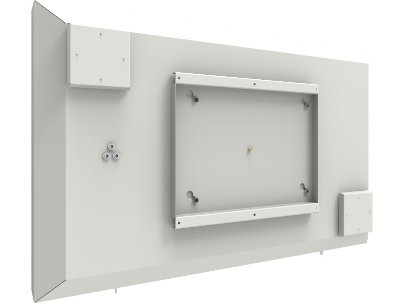 SmartMetals Outdoor Gehäuse Wandhalter für Display 48 Zoll Querformat back