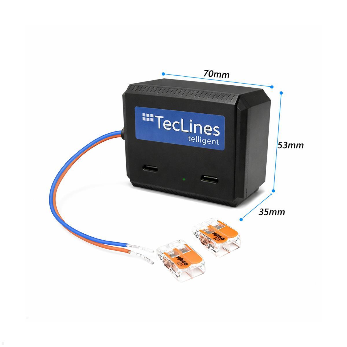 TecLines TNT006 Wandeinbau dual USB-C Tablet Unterputz Netzteil 60W Leistung 60, Maße