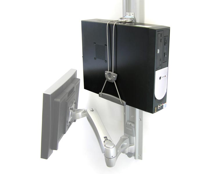 Ergotron 80-105-064 Universal PC-Halterung an Wandschiene Ergotron 80-105-064 Universal PC-Halterung an Wandschiene