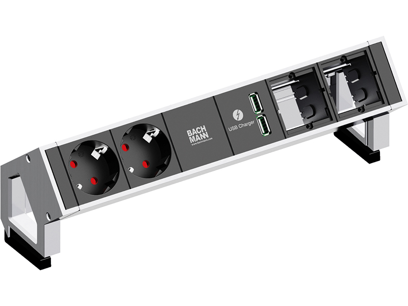 Bachmann DESK 2 1x USB Charger 2x Steckdose 2x Custom inox (902.429) Bachmann DESK 2 1x USB Charger 2x Steckdose 2x Custom inox (902.429)