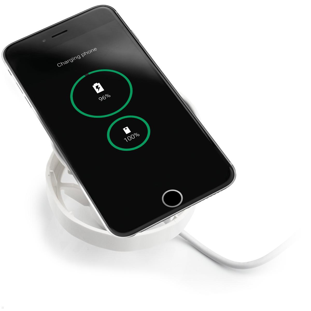 Fellowes Qi Power-Spot Wireless Charger mit USB-A und USB-C, Qi-Laden