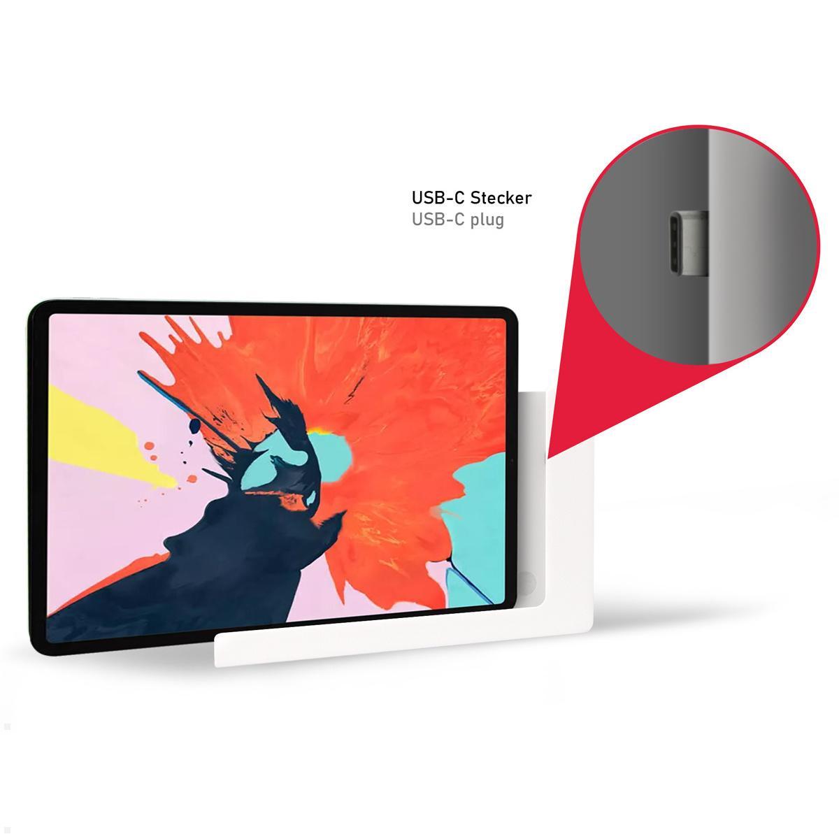 TabLines TWP011W Wandhalterung für iPad Pro 12.9 (5.Gen.) 2021, weiß, Charging TabLines TWP011W Wandhalterung für iPad Pro 12.9 (5.Gen.) 2021, weiß, Charging