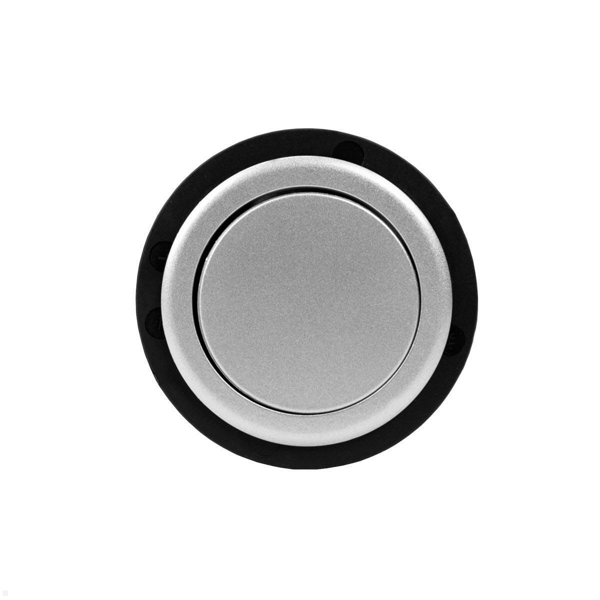 TecLines TVS009S versenkbare 3-fach Steckdosenleiste mit USB A/C, silber Deckel