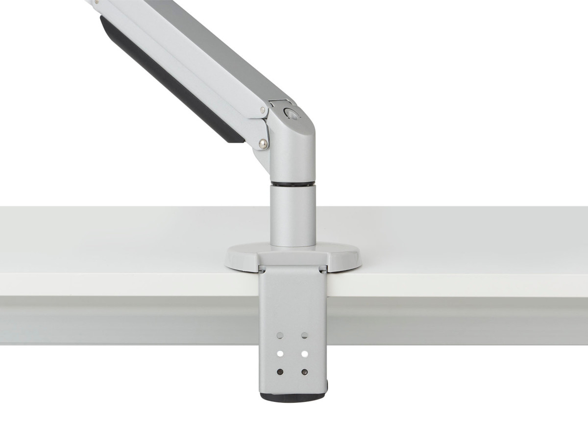 BakkerElkhuizen Premium Office Monitor Tischhalterung Klemme bis 32 Zoll, silber Tischklemme