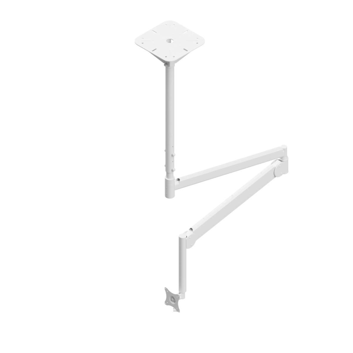 Edbak Praxis Monitor Deckenhalterung mit Schwenkarm, weiß (MSA01w-B), neigbar, schwenkbar, drehbar