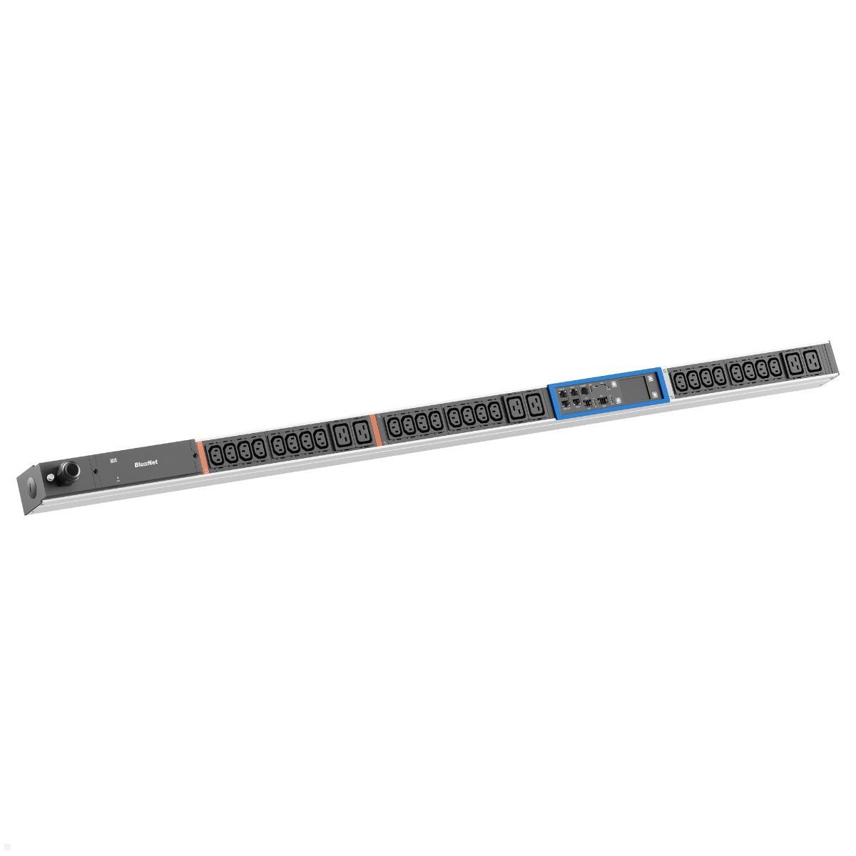 Bachmann BN PRO Metered – 16A Rack PDU mit 24xC13 / 6xC19 & Display, 3,0m CEE 16A/5p (BM0015589)