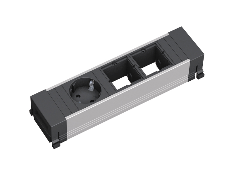 Bachmann Power Frame 3-fach 1x Steckdose 2x Custom Module (916.001) Bachmann Power Frame 3-fach 1x Steckdose 2x Custom Module (916.001)