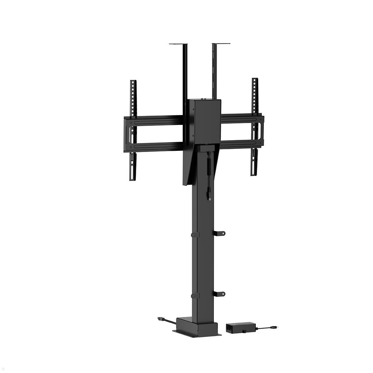 MonLines MLS041B Einbau TV Lift schwenkbar, 37-80 Zoll, 1050mm, schwarz, versenkbarer Fernsehlift