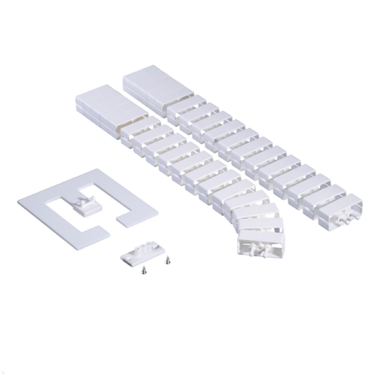 Kabelschlange für den Schreibtisch, TecLines, 100 cm, weiß Kabelschlange für den Schreibtisch, TecLines, 100 cm, weiß