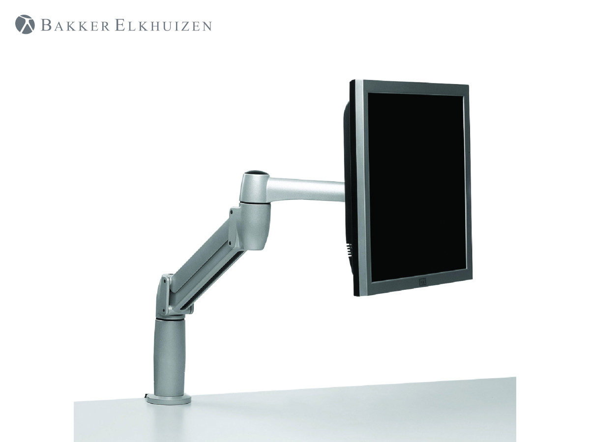 BakkerElkhuizen Monitor Tischhalterung, höhenverstellbar bis 24 Zoll, silber BakkerElkhuizen Monitor Tischhalterung, höhenverstellbar bis 24 Zoll, silber