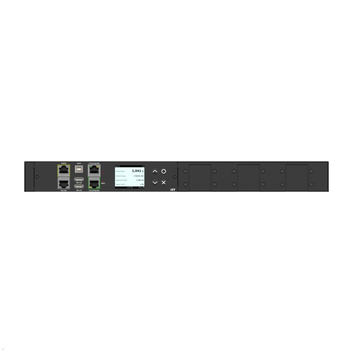 Legrand Raritan iX Rack-PDU 1U mit 8xC13 / 4xHDOT Cx, 1-phasig 100-240V 20A, Outlet Metered/Switched (PX4-5256CR-C8E8A0) front