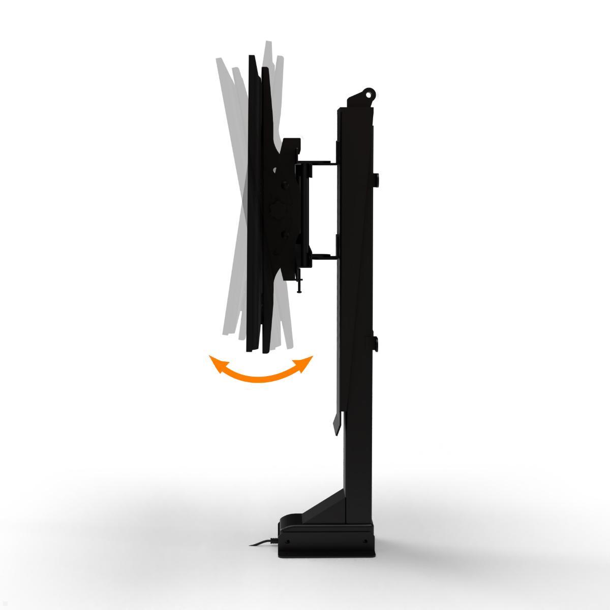 MonLines MLS040B Einbau TV Lift bis 80 kg, 860-1860 mm Hub, schwarz, neigbar