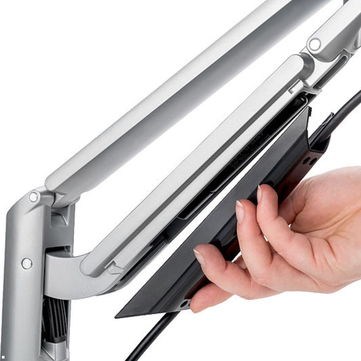 Novus Clu Plus X2 Dual Monitorhalter für TSS Säulen (992+2009+001), silber, Kabelhalter Novus Clu Plus X2 Dual Monitorhalter für TSS Säulen (992+2009+001), silber, Kabelhalter