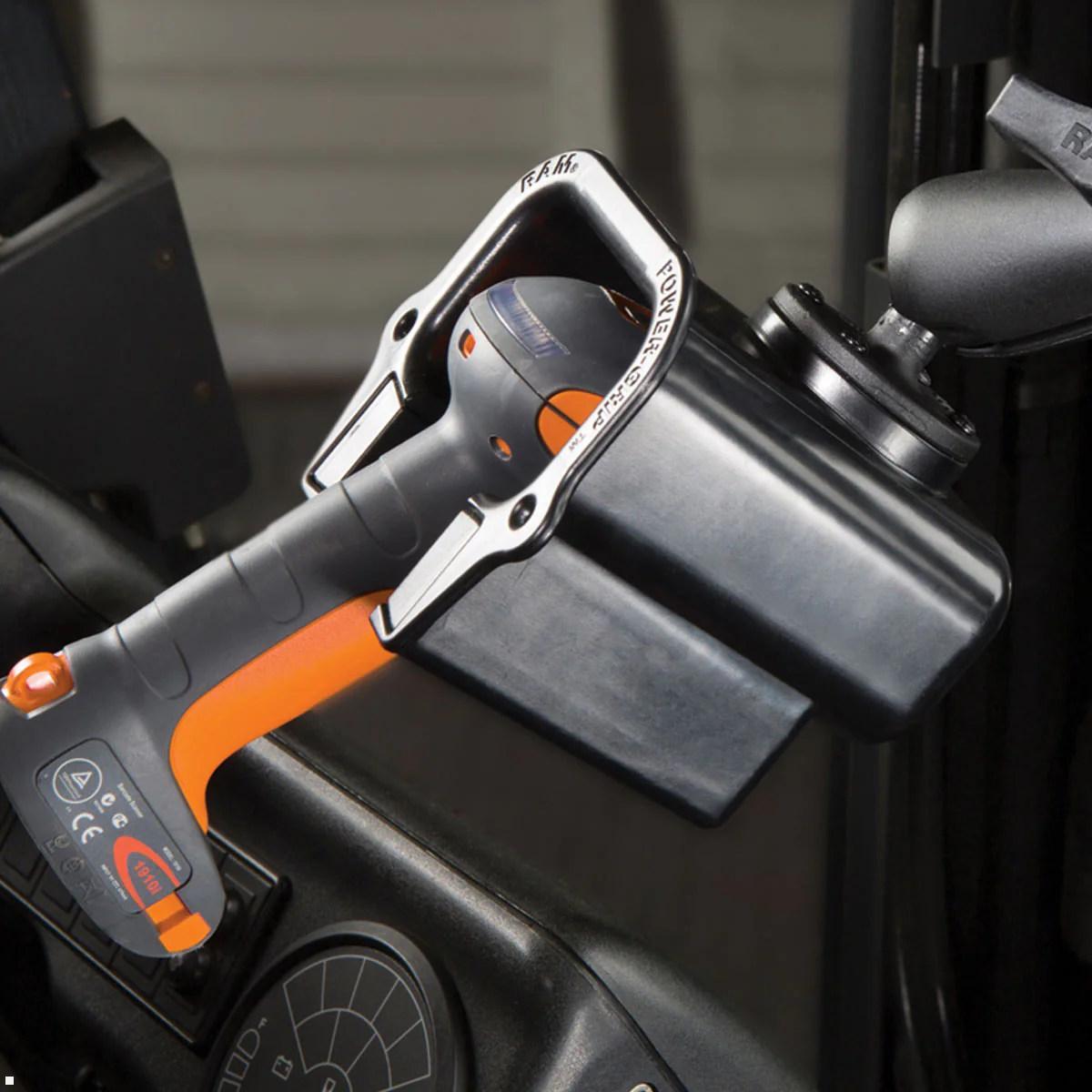 RAM Mounts Power Grip Universal Scanner Halteschale, 4-Loch AMPS, Schrauben-Set,Verbundwerkstoff