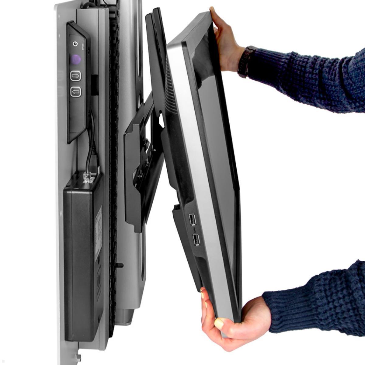 MonLines MLS675S TV Lift Standfuß elektrisch, 675mm, silber einfache Montage