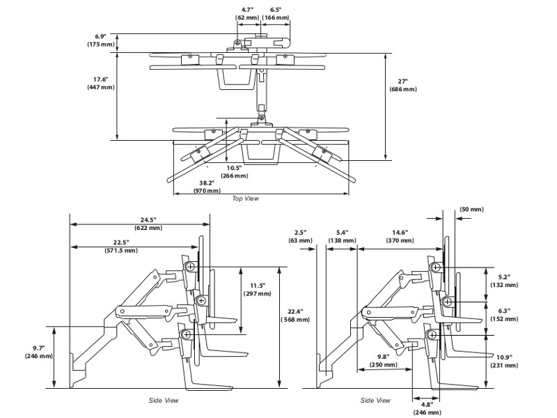 Ergotron HX Dual Monitorarm Monitor Wandhalterung (45-479-216)