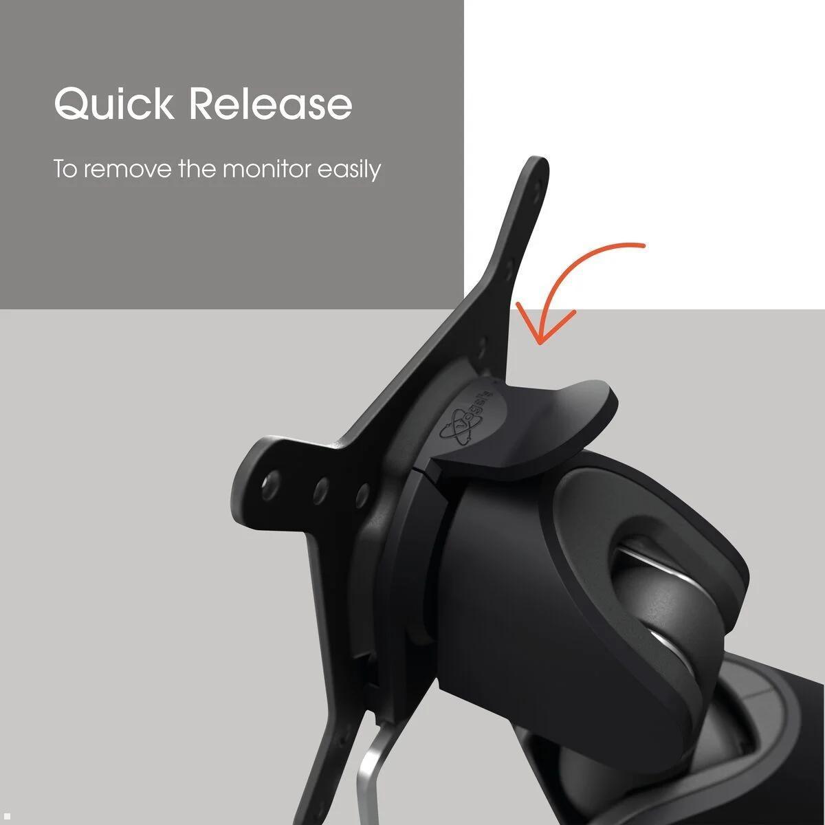 Vogels Motion MOMO 2237B Dual Monitor Tischhalterung, schwarz, Doppel-Monitorhalterung bis 34 Zoll