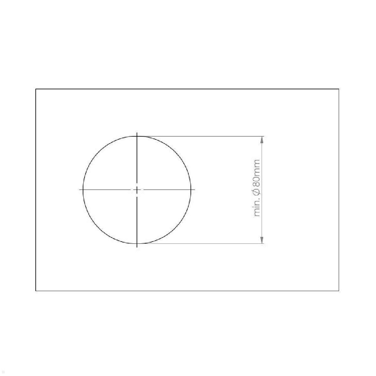 EVOline Square80 Einbausteckdose mit 2x USB Charger, weiß Bohrungsmaße EVOline Square80 Einbausteckdose mit 2x USB Charger, weiß Bohrungsmaße