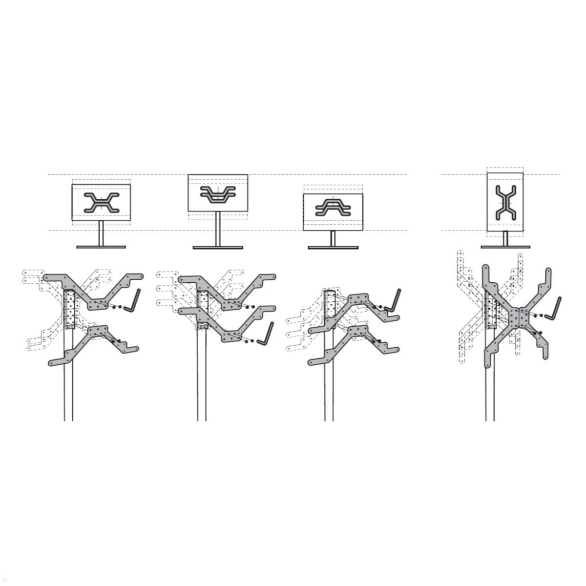 Erard LUX-UP 1400XL Display Ständer 40-85 Zoll, schwarz, Vesa Aufnahme variierenl Erard LUX-UP 1400XL Display Ständer 40-85 Zoll, schwarz, Vesa Aufnahme variierenl