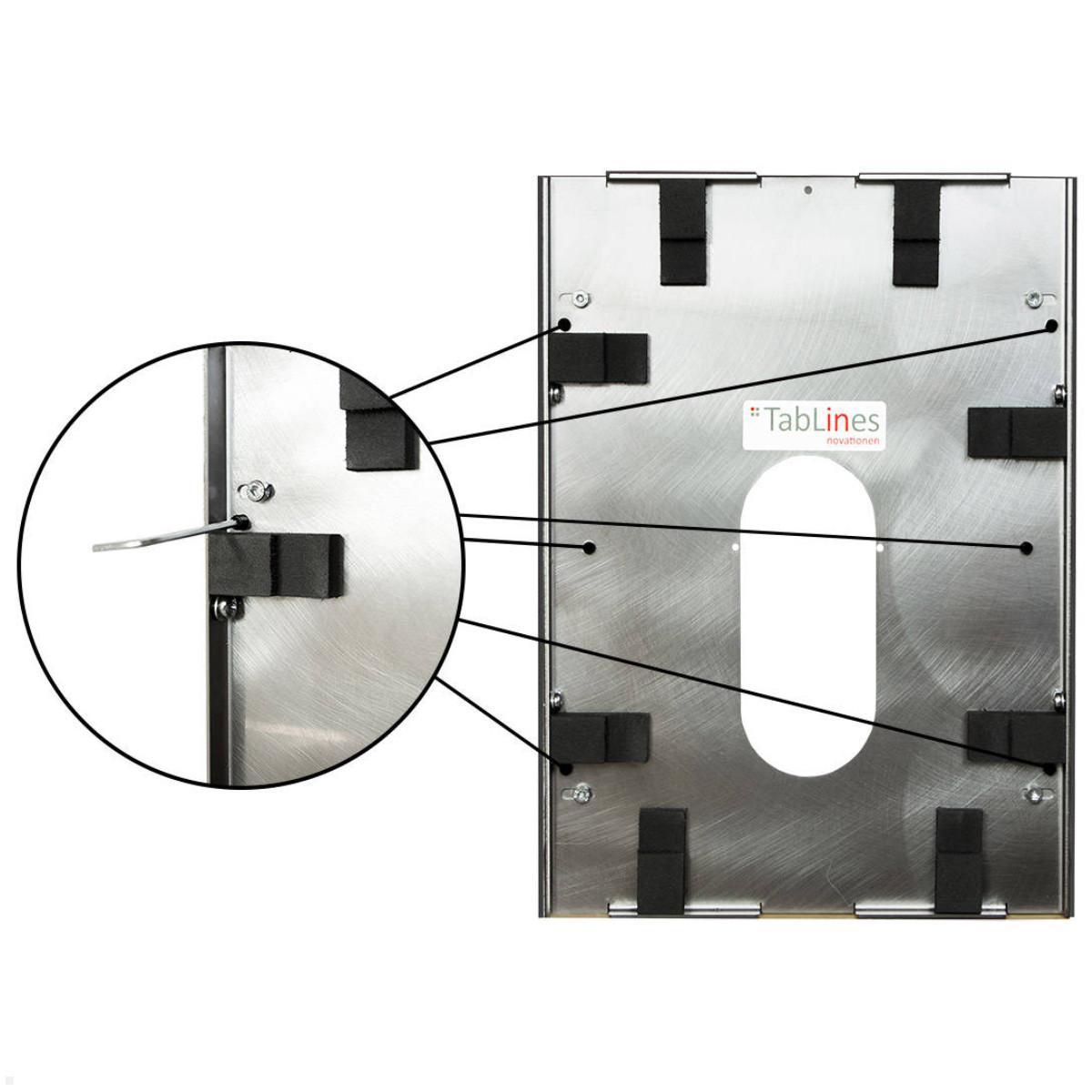 TabLines TWE091S Tablet Wandeinbau für Apple iPad Air 4 und 5, silber, Verschraubung TabLines TWE091S Tablet Wandeinbau für Apple iPad Air 4 und 5, silber, Verschraubung