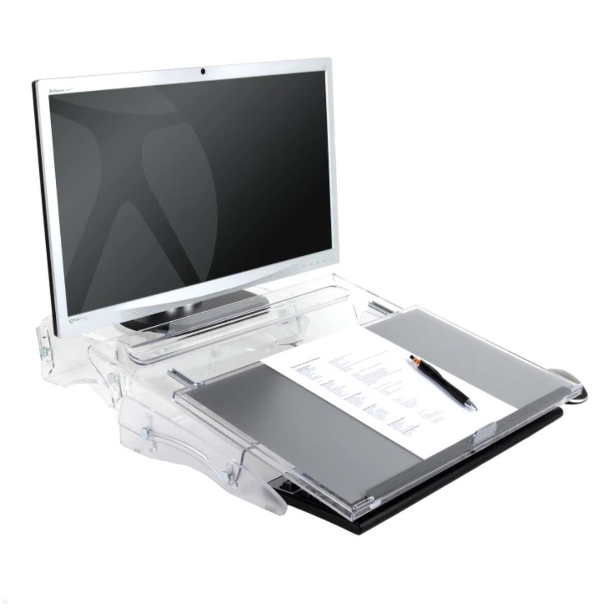 BakkerElkhuizen FlexDesk 640 Dokumentenhalter mit Lupenlineal (BNEFDESK640CR) Anwendungsbeispiel