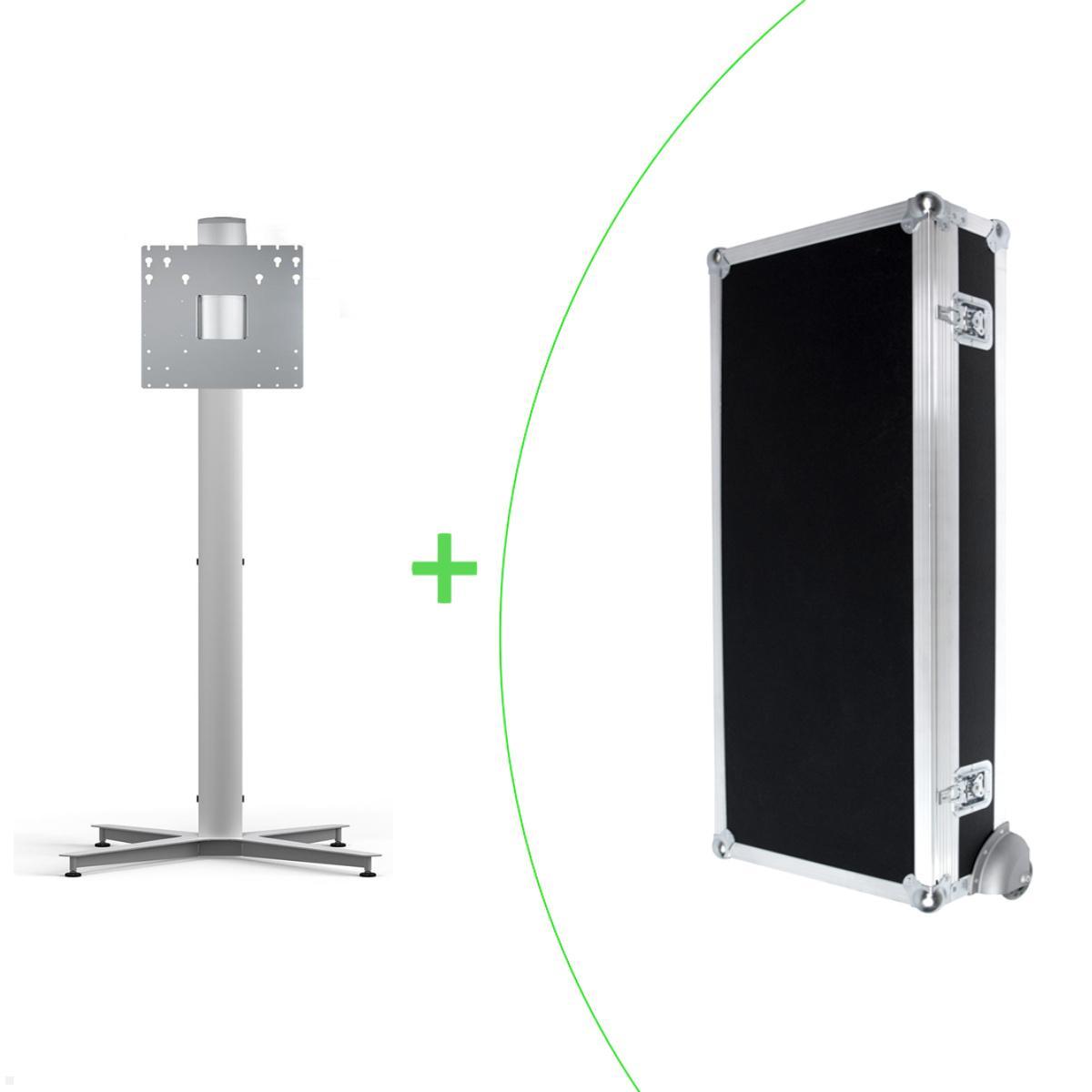 SMS Messekit Set Monitor Standfuß Icon FH T 2000 C (2-teilig) + Transportcase, silber SMS Messekit Set Monitor Standfuß Icon FH T 2000 C (2-teilig) + Transportcase, silber