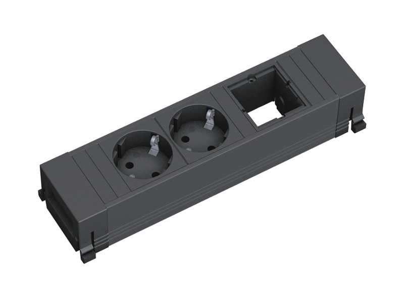 Bachmann Power Frame 916.060 2x Steckdose 1x Custom Modul Bachmann Power Frame 916.060 2x Steckdose 1x Custom Modul