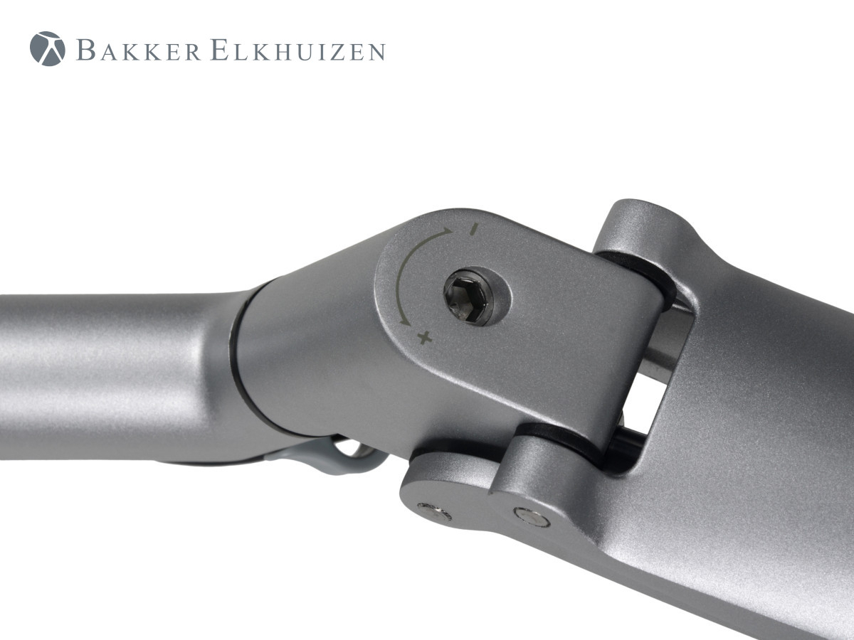BakkerElkhuizen Tisch Monitorhalterung mit Klemme bis 24 Zoll, silber Detail Gelenk BakkerElkhuizen Tisch Monitorhalterung mit Klemme bis 24 Zoll, silber Detail Gelenk