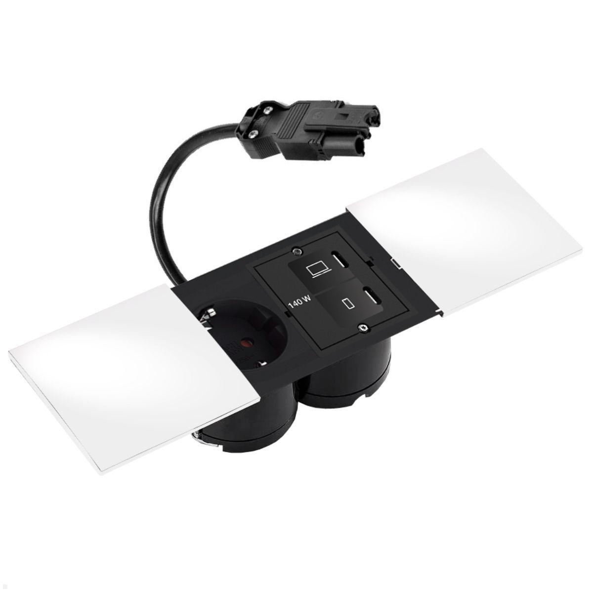 Bachmann DUE USB-C Einbausteckdose, weiß