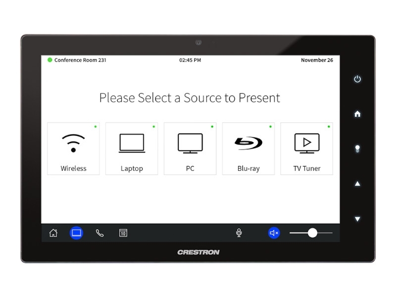 Crestron Touchpanel Bedieneinheit 7 Zoll, schwarz Mediensteuerung