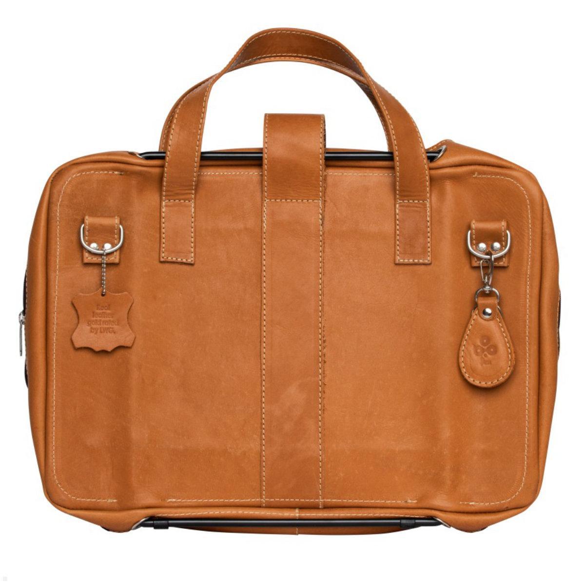 R-Go Viva Laptoptasche mit höhenverstellbarem Laptop Ständer, braun, Rückseite R-Go Viva Laptoptasche mit höhenverstellbarem Laptop Ständer, braun, Rückseite