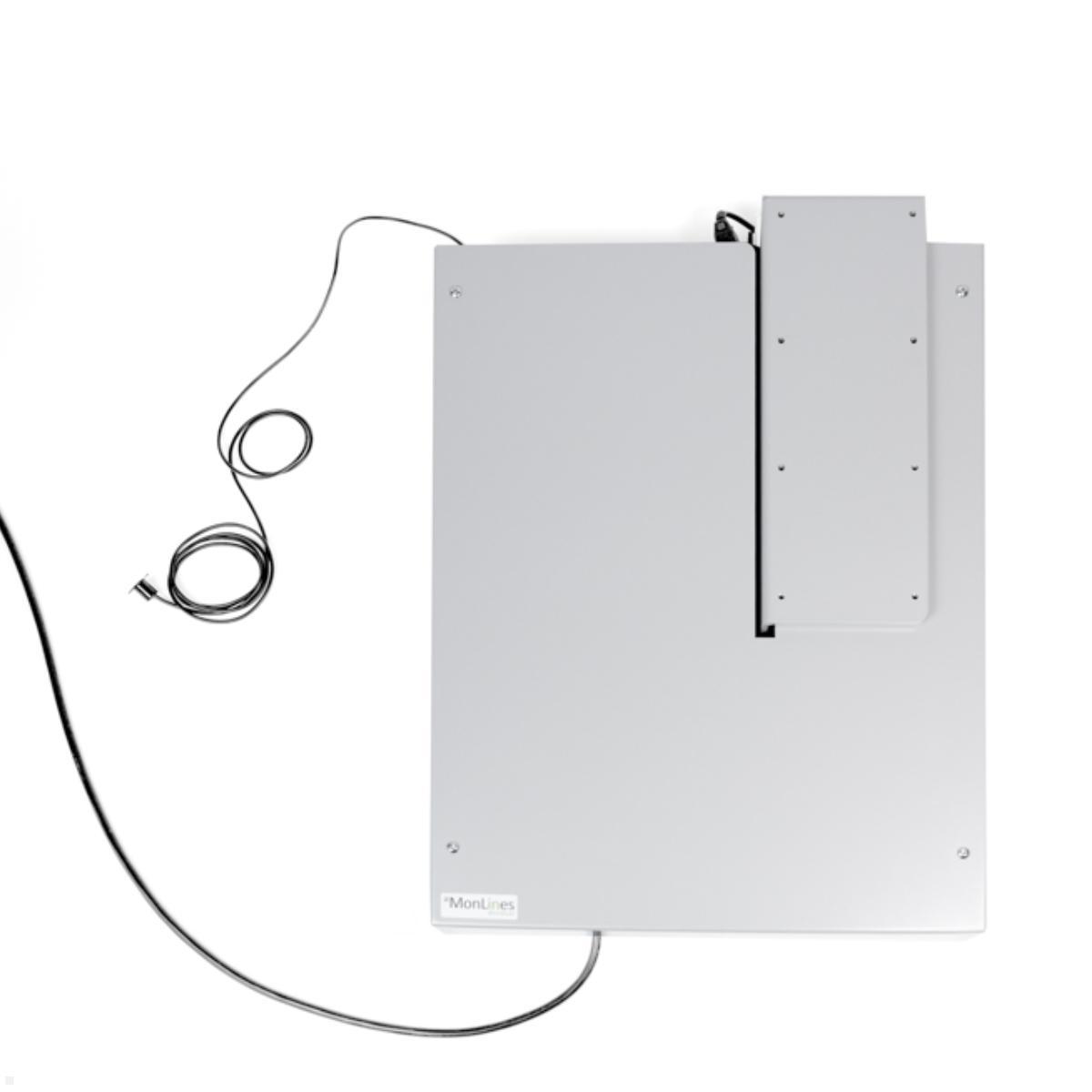 MonLines MLE675S TV Lift  Wandhalterung elektrisch mit Einhausung, 675mm, silber, einfache Steuerung
