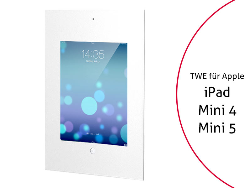 TabLines TWE025W Tablet Wandeinbau Apple iPad Mini 4 + Mini 5, DS, HB, weiß TabLines TWE025W Tablet Wandeinbau Apple iPad Mini 4 + Mini 5, DS, HB, weiß