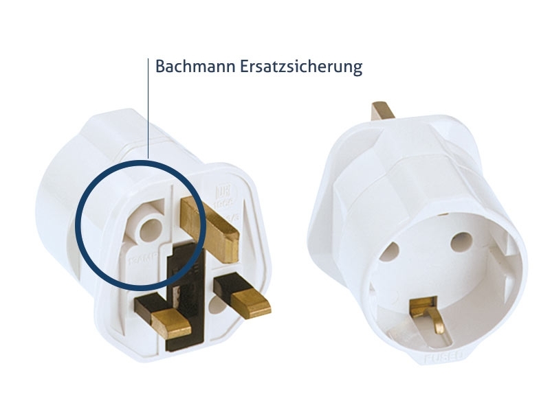 Bachmann Reiseadapter UK Ersatzsicherung (900.1077) Bachmann Reiseadapter UK Ersatzsicherung (900.1077)