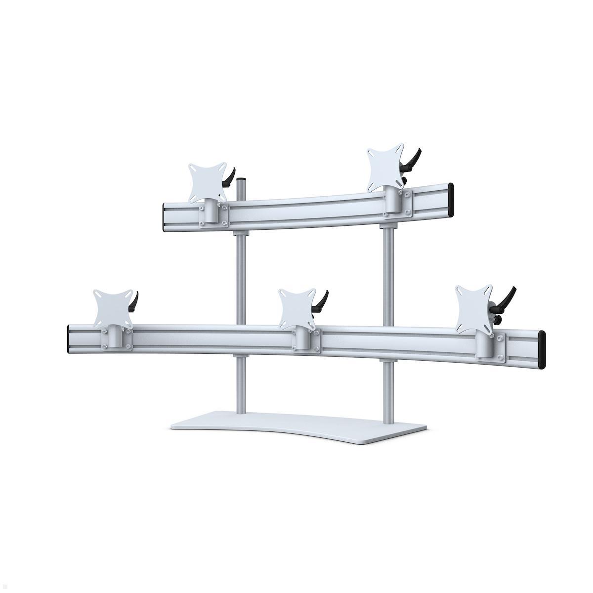 MonLines MTH304G Para 3+2 Monitor Tischhalter Standfuß bis 24 Zoll, grau MonLines MTH304G Para 3+2 Monitor Tischhalter Standfuß bis 24 Zoll, grau