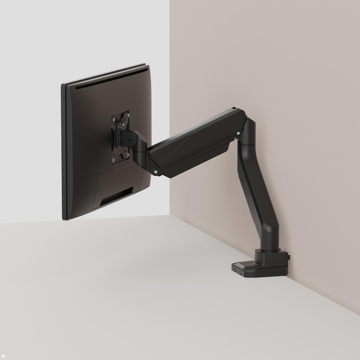 Fellowes Swing Single Monitor Tischhalterung (100091675), schwarz, Anwendungsbeispiel