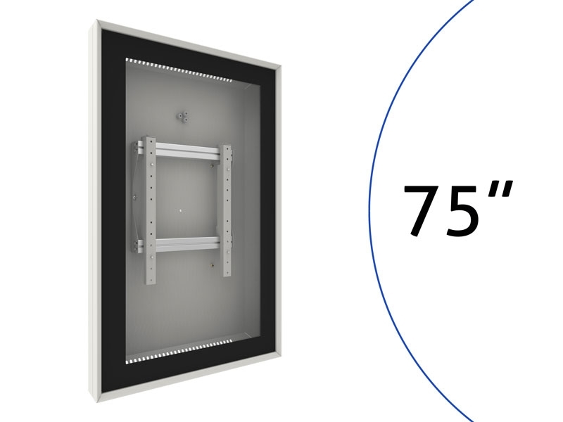 SmartMetals Indoor Gehäuse Wandhalter für Display 75 Zoll Hochformat