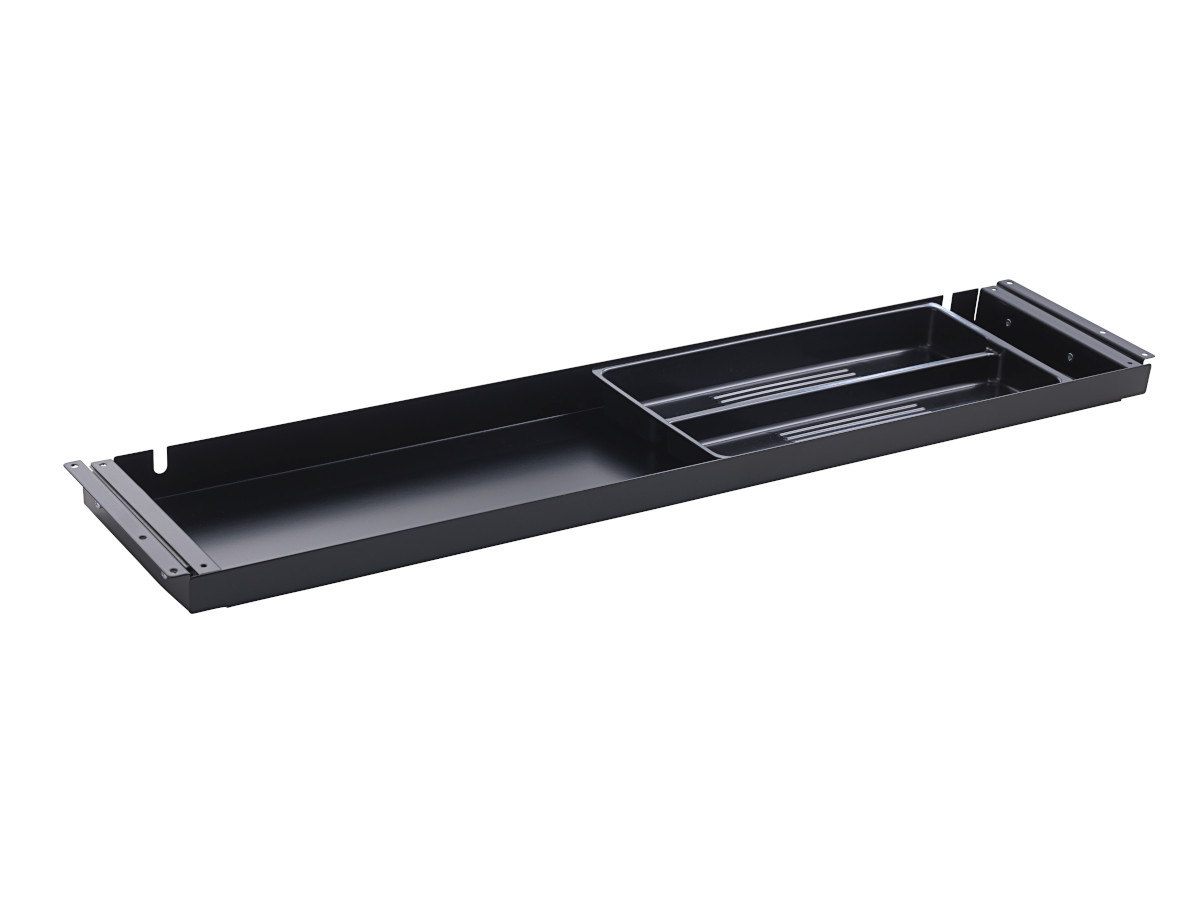 TecLines TUS005B ausziehbare Unterbau Schublade 186mm tief L, schwarz