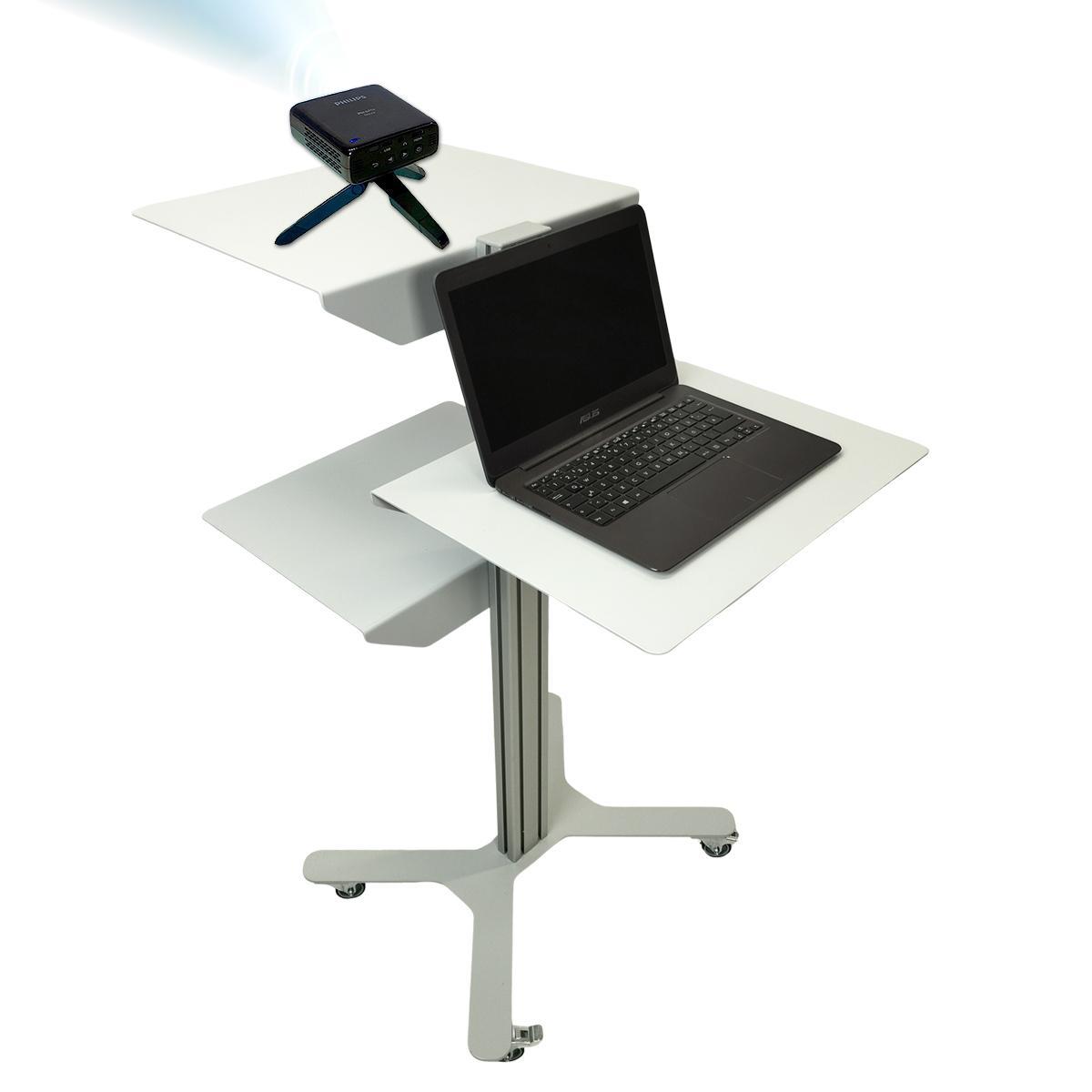 TecLines TMU001 Multistage Mediawagen für Notebook und Beamer Anwendungsbeispiel