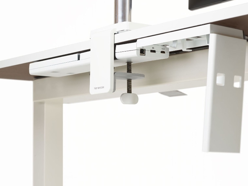 Humanscale M/Connect Dockingstation Tischklemmenbefestigung für M8, silber Humanscale M/Connect Dockingstation Tischklemmenbefestigung für M8, silber