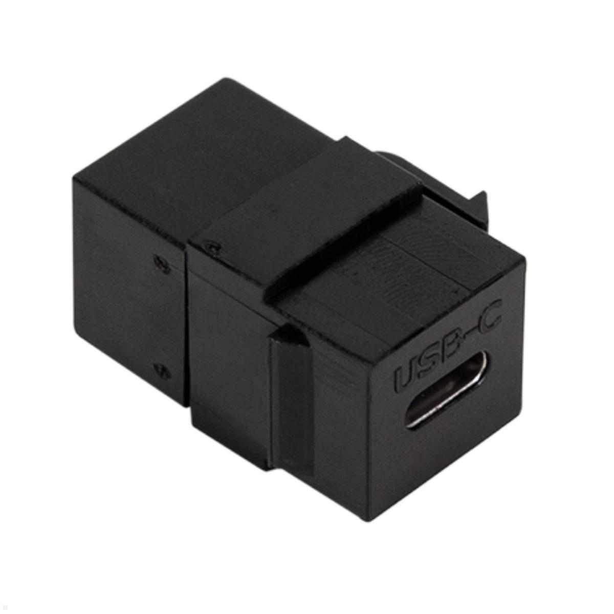 TecLines TKM014B Keystone USB-C 3.1 Gen 2 Modul 60W Buchse/Buchse TecLines TKM014B Keystone USB-C 3.1 Gen 2 Modul 60W Buchse/Buchse