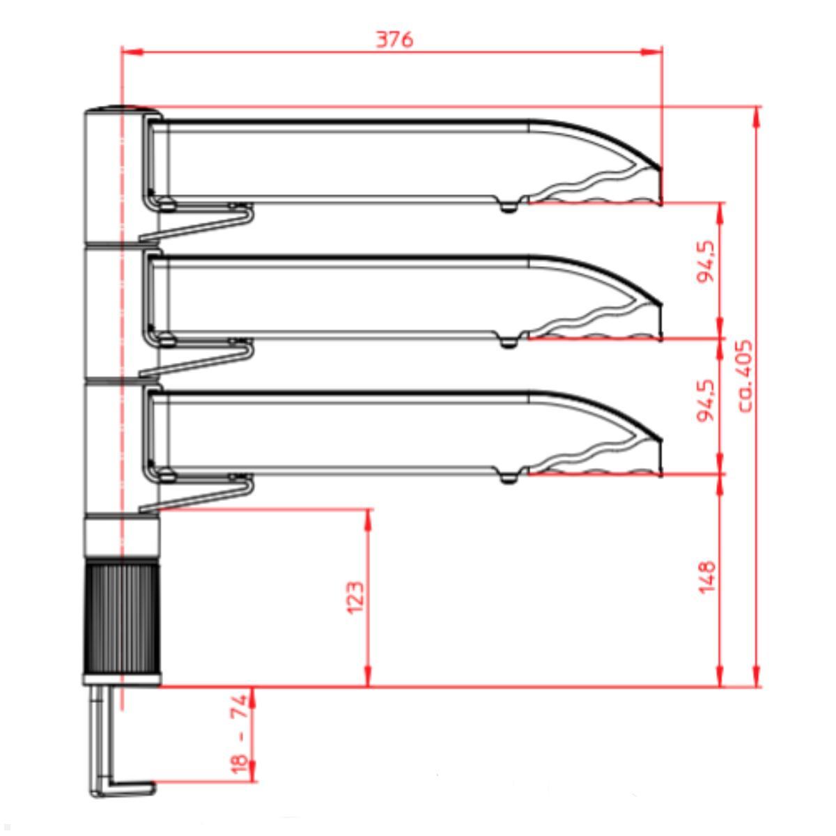 Dokumentenablage für Schreibtisch, Novus 720+3002+000, Zeichnung Dokumentenablage für Schreibtisch, Novus 720+3002+000, Zeichnung