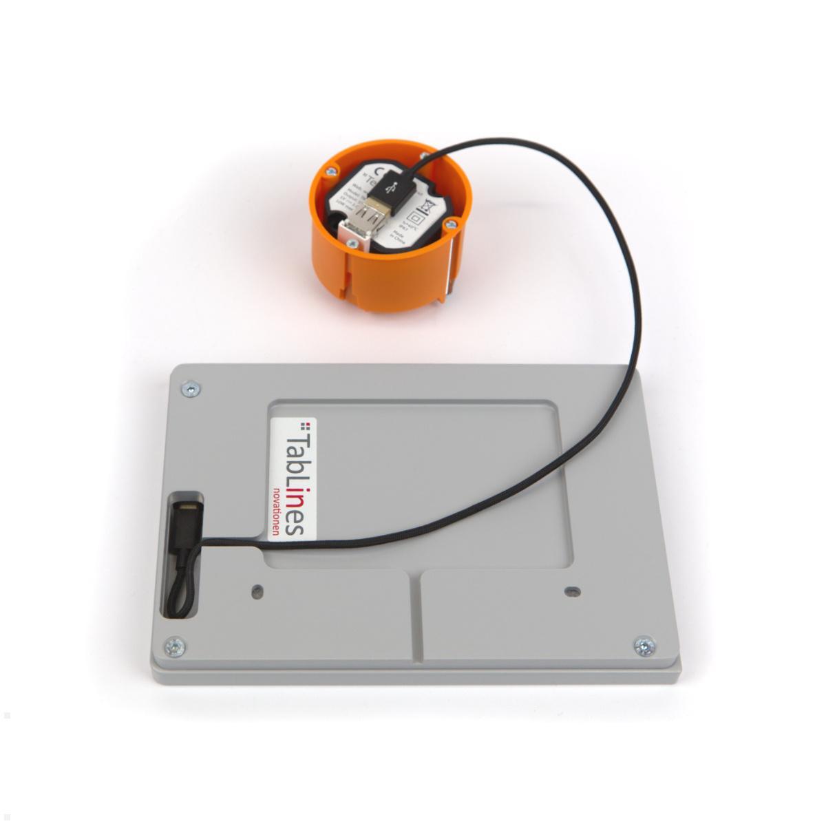 TabLines TWP011W Wandhalterung für iPad Pro 12.9 (5.Gen.) 2021, weiß, optionale Unterputz Stromversorgung TabLines TWP011W Wandhalterung für iPad Pro 12.9 (5.Gen.) 2021, weiß, optionale Unterputz Stromversorgung