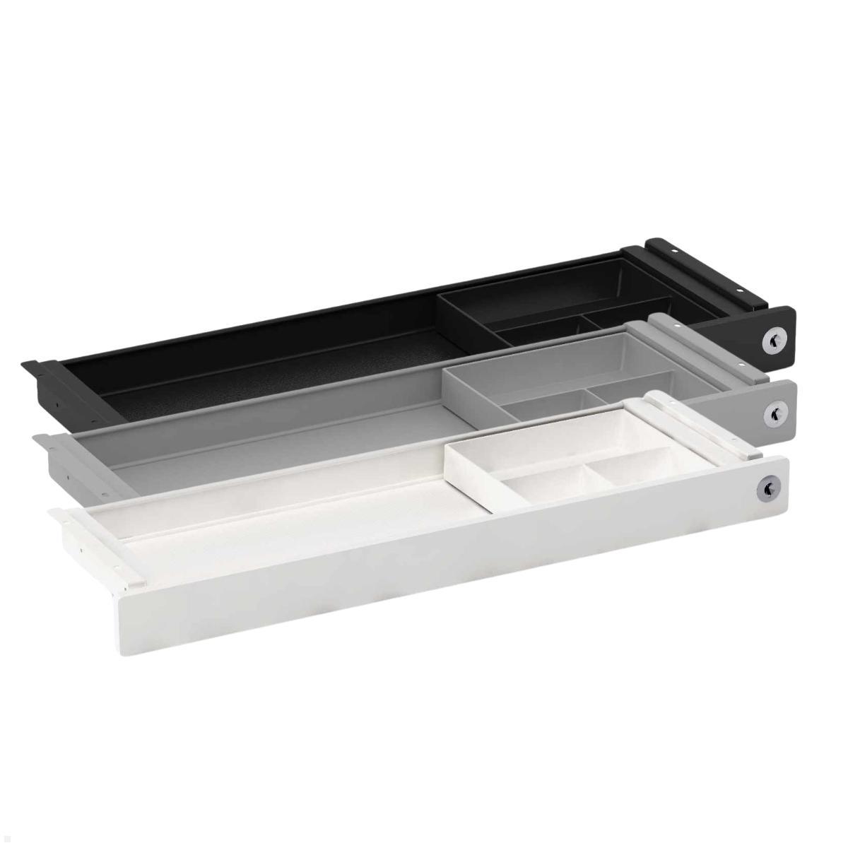 TecLines TUS019B ausziehbare Unterbau Schublade Slim, abschließbar, Farbauswahl