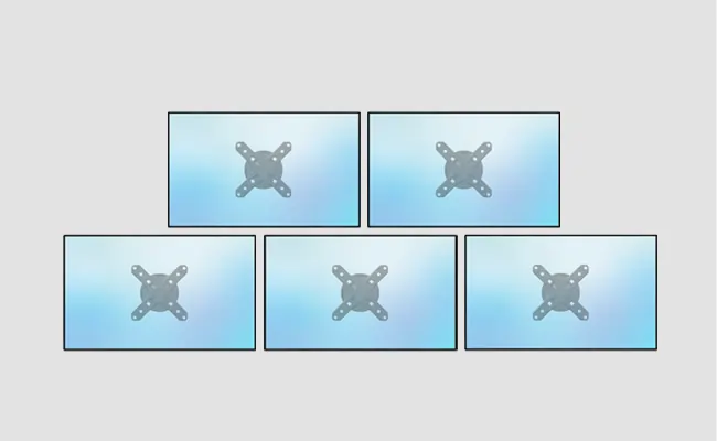 Monitorhalterung für 5 Monitore Monitorhalterung für 5 Monitore